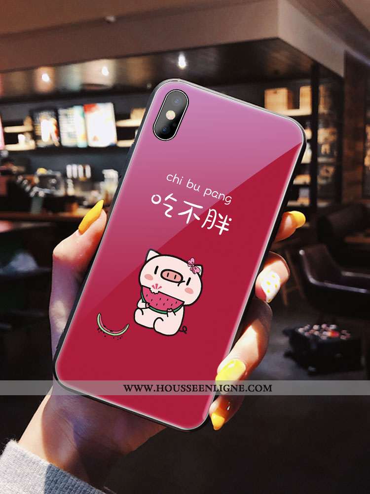 Coque iPhone X Charmant Ultra Téléphone Portable Tendance Mignonne Noir