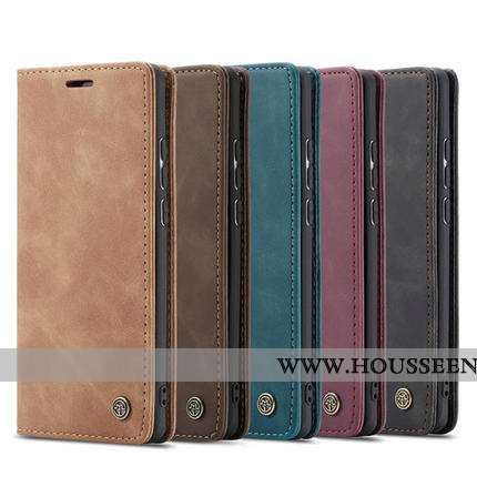 Coque iPhone X Créatif Cuir Incassable Business Téléphone Portable Noir