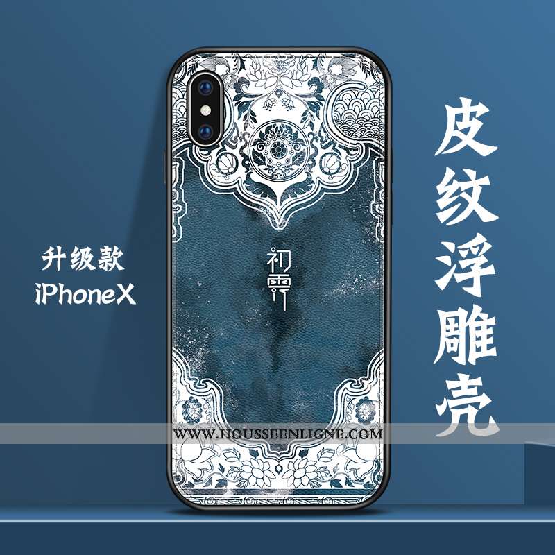 Coque iPhone X Gaufrage Tendance Amoureux Tout Compris Rouge Cuir