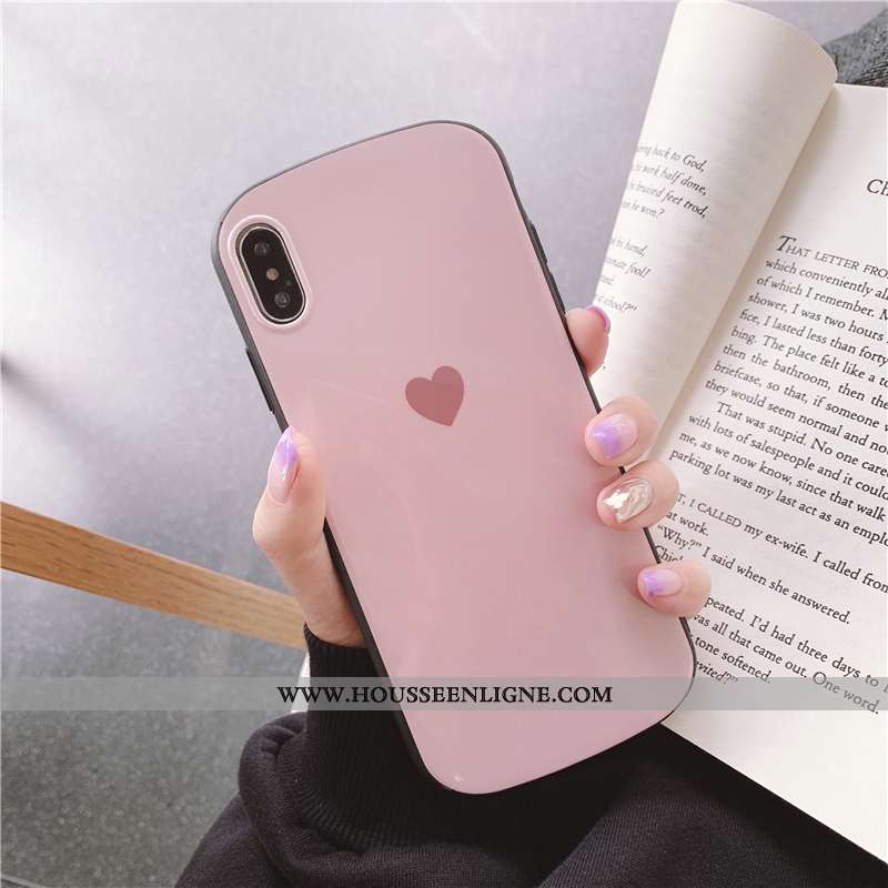 Coque iPhone X Protection Personnalité Simple Téléphone Portable Étui Amour Violet