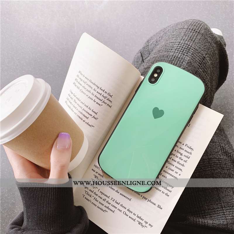 Coque iPhone X Protection Personnalité Simple Téléphone Portable Étui Amour Violet
