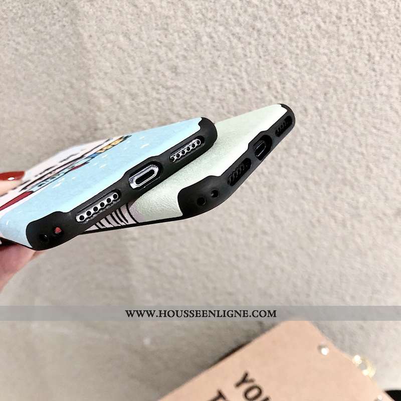 Coque iPhone X Silicone Délavé En Daim Antidérapant Fluide Doux Modèle Fleurie Étui Vert Verte