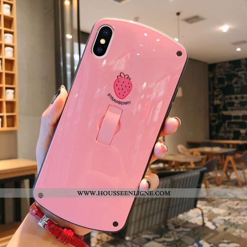 Coque iPhone X Silicone Personnalité Net Rouge Tendance Bovins Créatif Support Verte