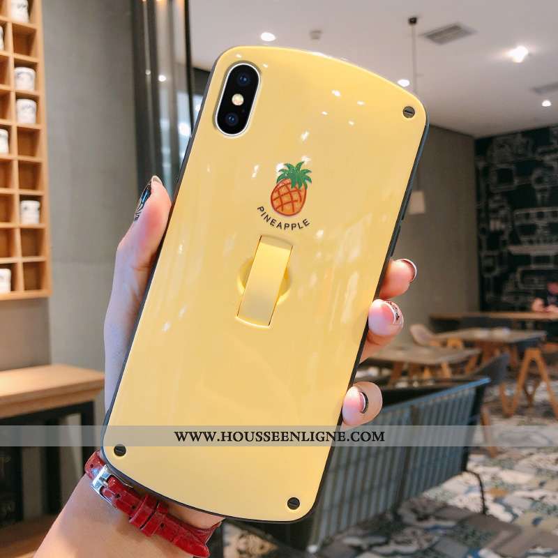Coque iPhone X Silicone Personnalité Net Rouge Tendance Bovins Créatif Support Verte