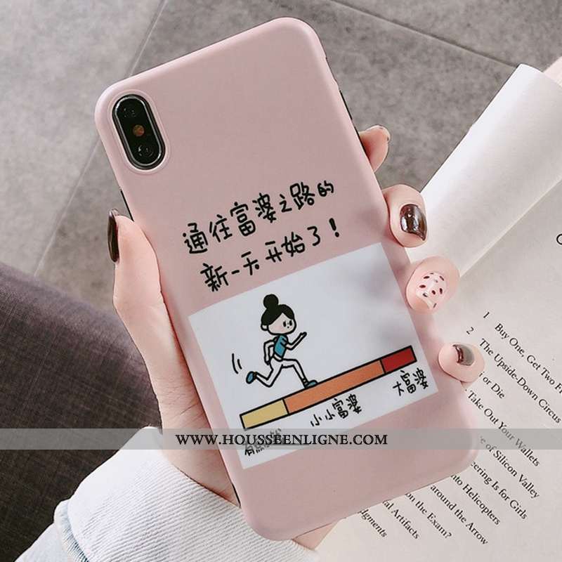 Coque iPhone X Tendance Silicone Créatif Drôle Net Rouge Personnalité Rose