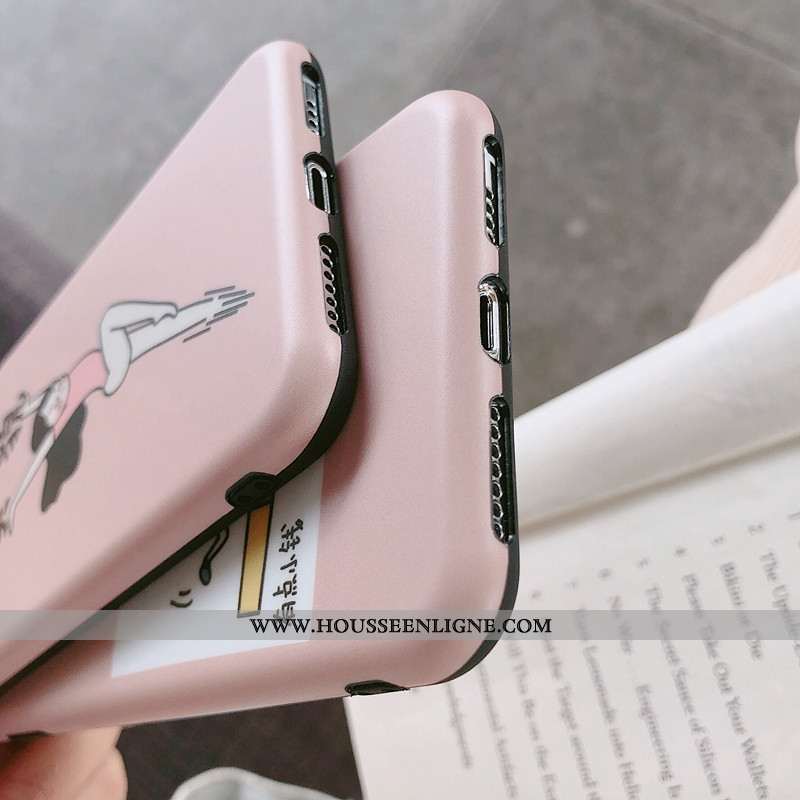 Coque iPhone X Tendance Silicone Créatif Drôle Net Rouge Personnalité Rose