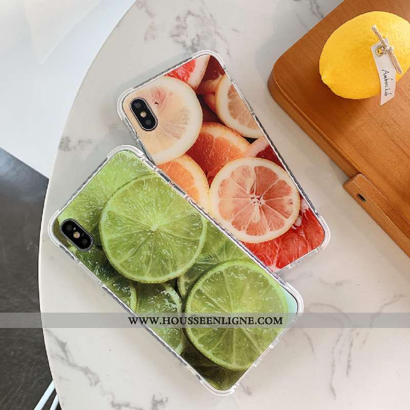 Coque iPhone X Tendance Silicone Créatif Vert Étui Personnalité Incassable Verte