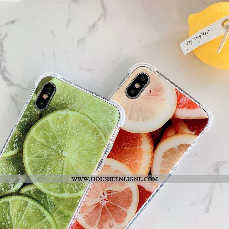 Coque iPhone X Tendance Silicone Créatif Vert Étui Personnalité Incassable Verte
