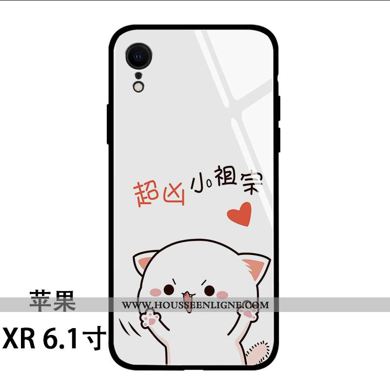 Coque iPhone Xr Charmant Tendance Net Rouge Créatif Dessin Animé Vent Nouveau Blanche