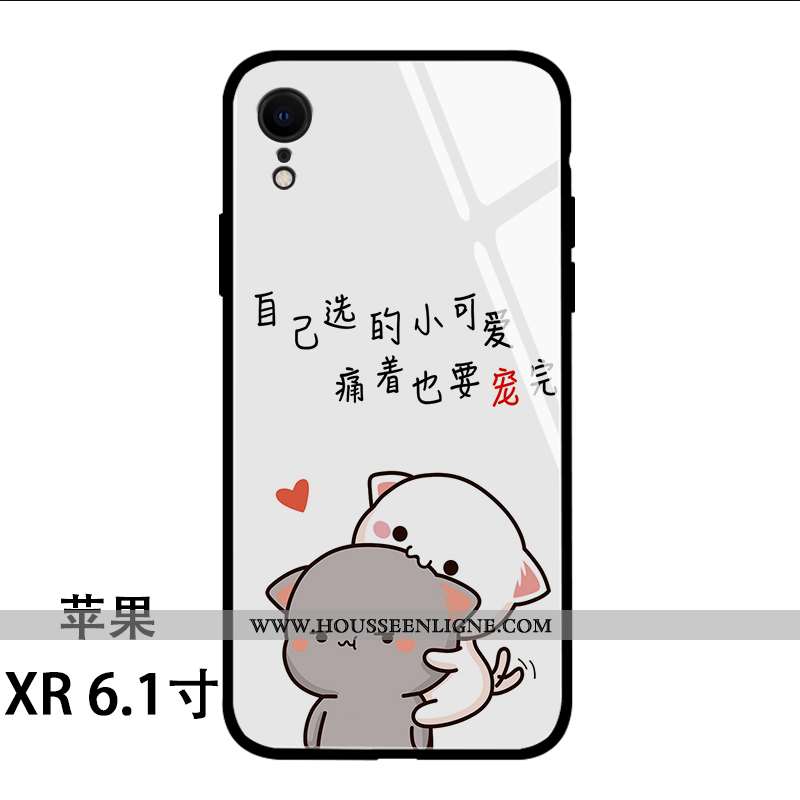 Coque iPhone Xr Charmant Tendance Net Rouge Créatif Dessin Animé Vent Nouveau Blanche