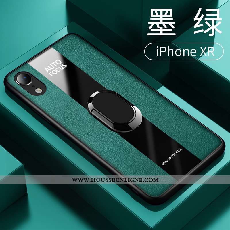 Coque iPhone Xr Légère Cuir Tendance Personnalité Incassable Étui Rouge