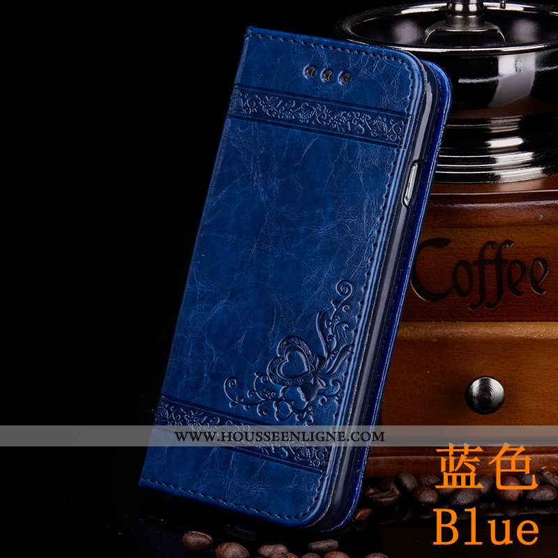Coque iPhone Xr Portefeuille Cuir Protection Tout Compris Carte Rouge Téléphone Portable