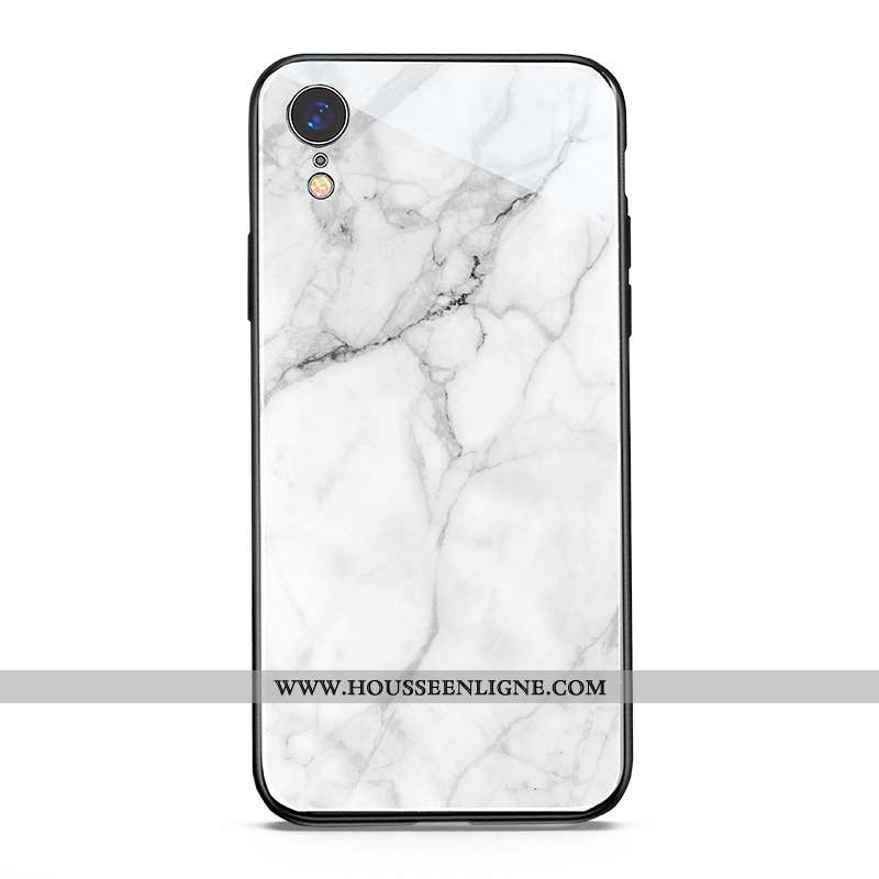 Coque iPhone Xr Protection Verre Net Rouge Étui Amoureux Téléphone Portable Nouveau Blanche