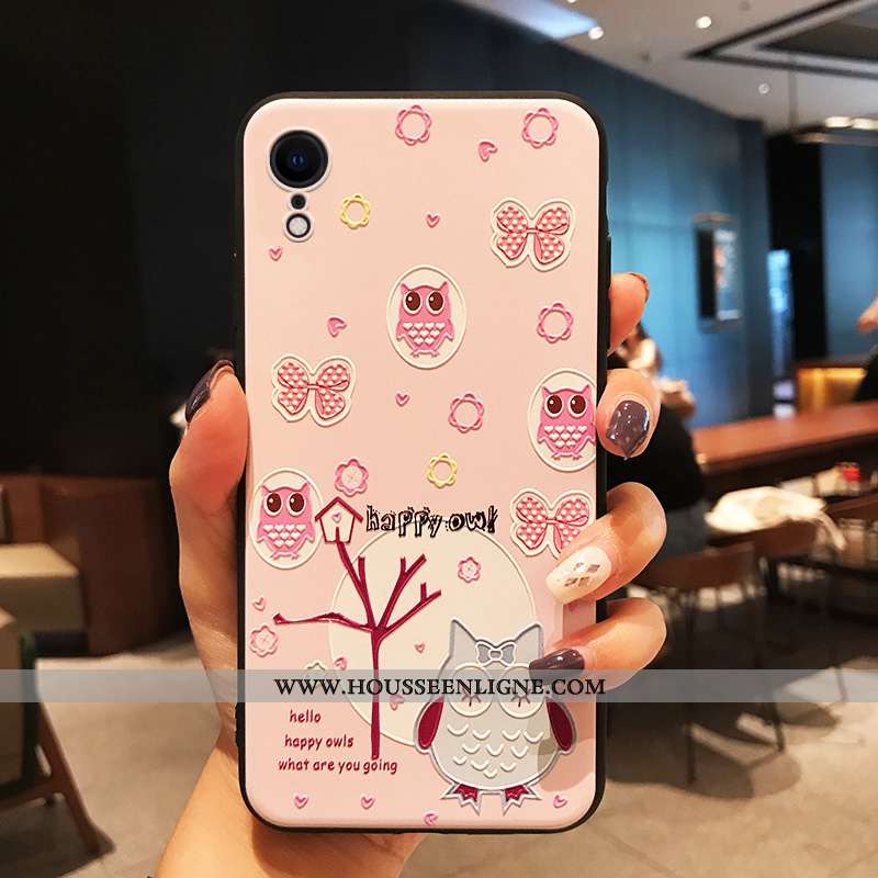 Coque iPhone Xr Tendance Légère Blanc Délavé En Daim Étui Créatif Téléphone Portable Blanche