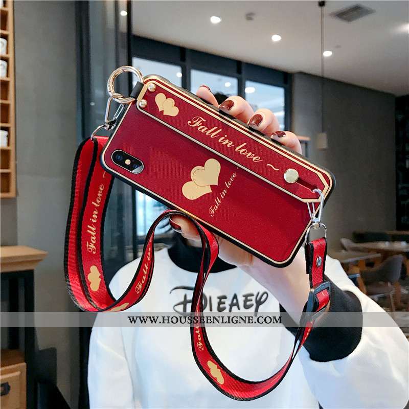 Coque iPhone Xs Fluide Doux Silicone Légère Étui Téléphone Portable Incassable Rouge