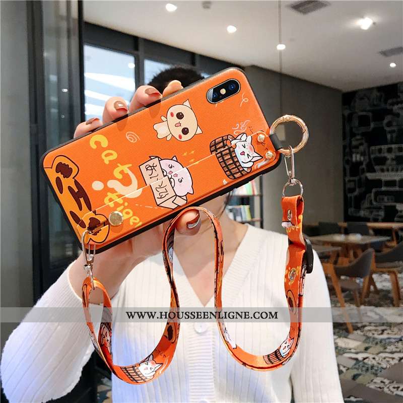 Coque iPhone Xs Fluide Doux Silicone Légère Étui Téléphone Portable Incassable Rouge