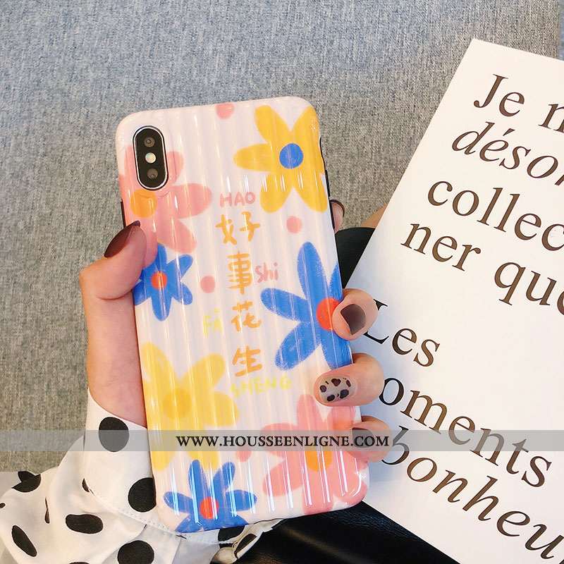 Coque iPhone Xs Fluide Doux Silicone Tendance Tout Compris Jaune Étui