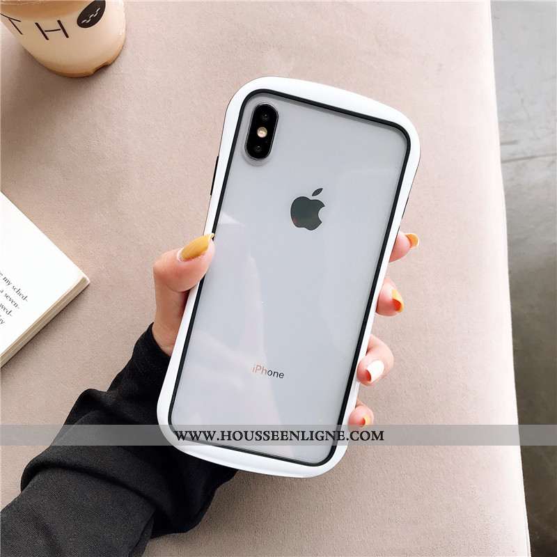 Coque iPhone Xs Max Créatif Fluide Doux Incassable Étui Protection Transparent Vert Verte