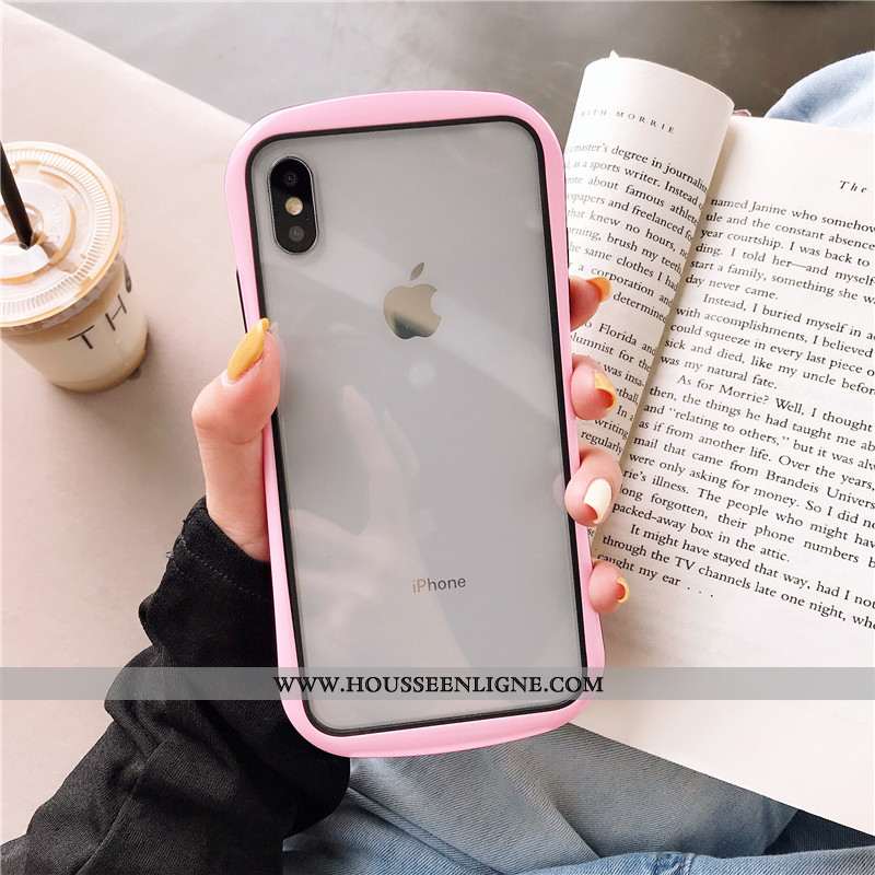 Coque iPhone Xs Max Créatif Fluide Doux Incassable Étui Protection Transparent Vert Verte
