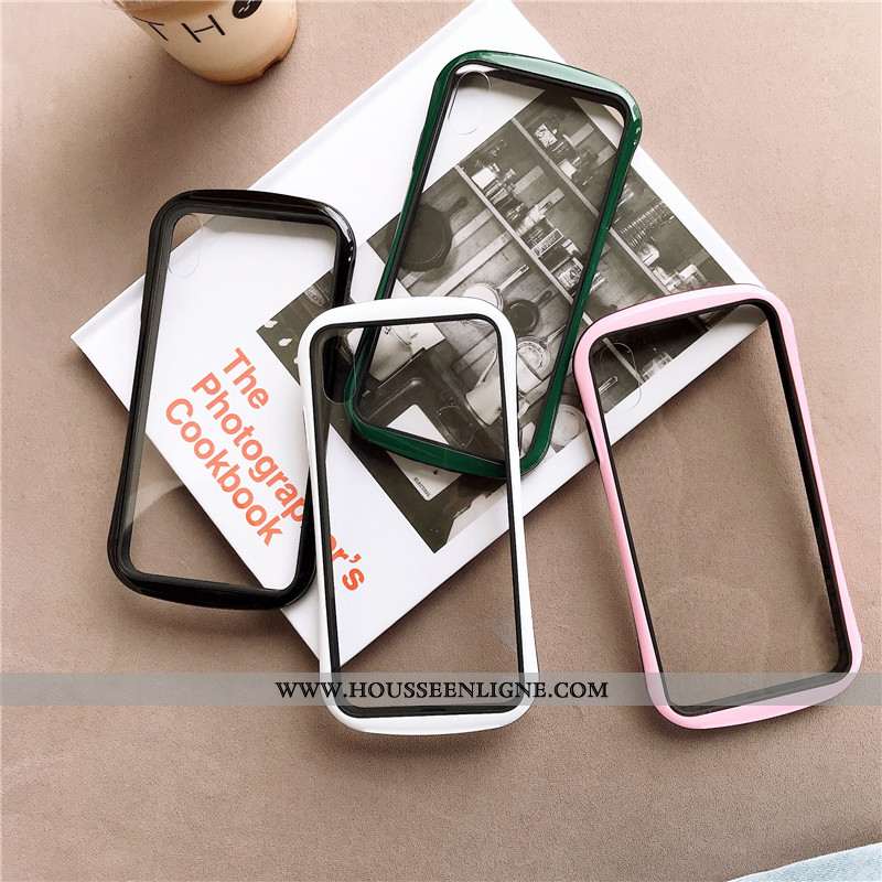 Coque iPhone Xs Max Créatif Fluide Doux Incassable Étui Protection Transparent Vert Verte