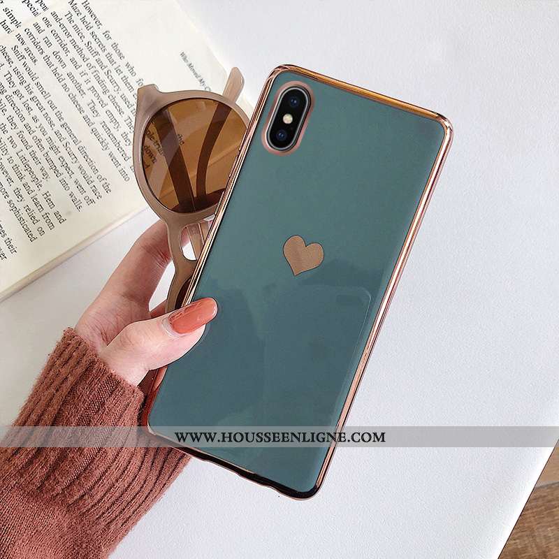 Coque iPhone Xs Max Créatif Silicone Téléphone Portable Rouge Incassable Simple Tout Compris