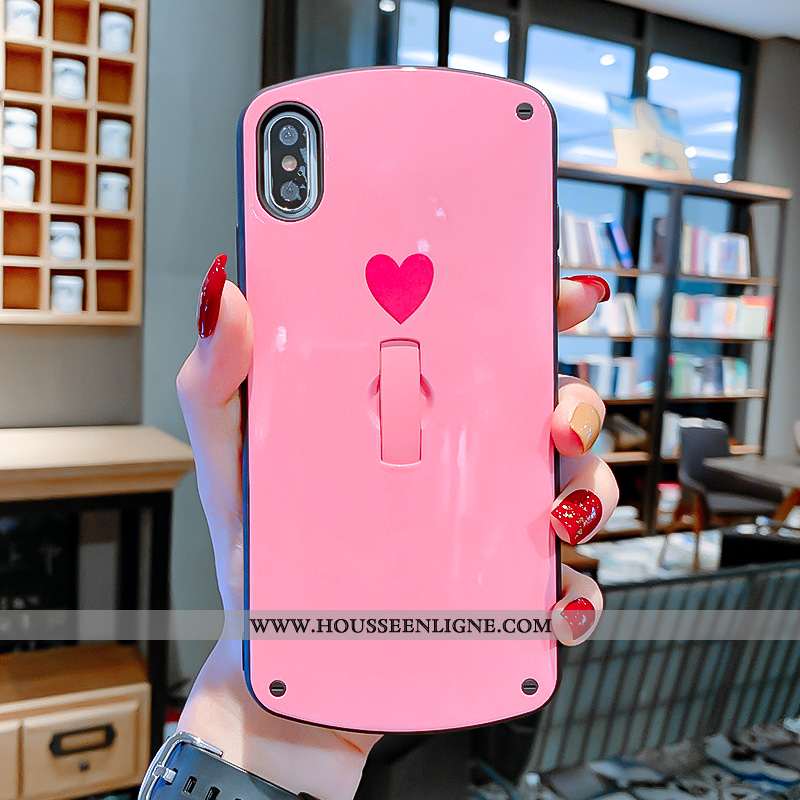 Coque iPhone Xs Max Tendance Mode Amour Cœur Rose Invisible