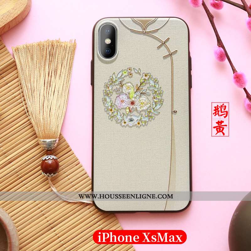 Coque iPhone Xs Max Ultra Légère Bleu Étui Tout Compris À Franges Personnalité