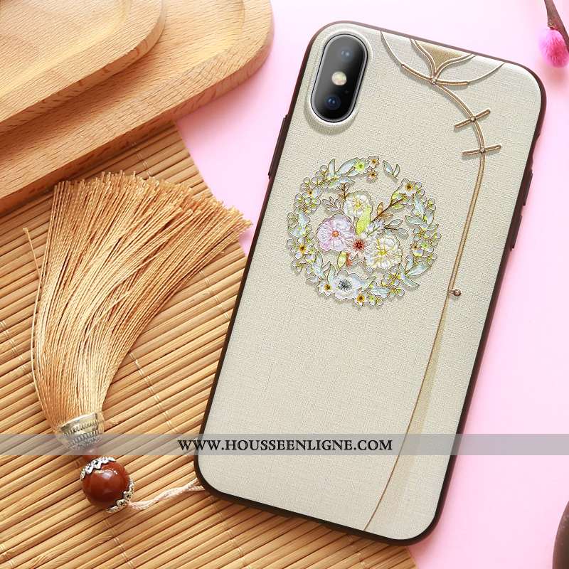 Coque iPhone Xs Max Ultra Légère Bleu Étui Tout Compris À Franges Personnalité