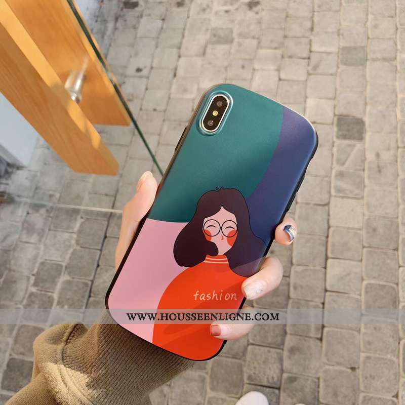 Coque iPhone Xs Ornements Suspendus Charmant Mignonne Jaune Ultra Téléphone Portable Net Rouge