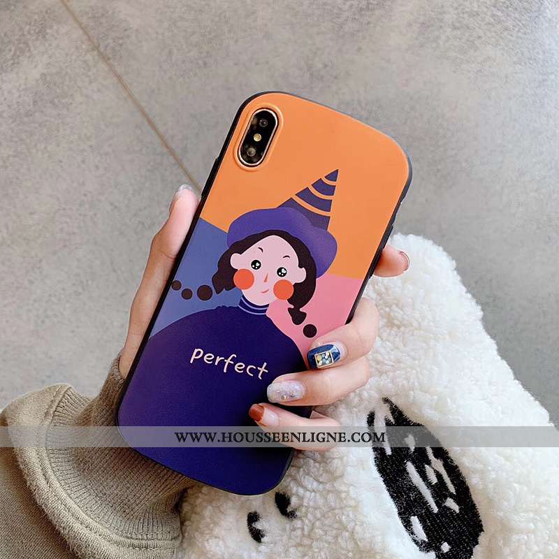 Coque iPhone Xs Ornements Suspendus Charmant Mignonne Jaune Ultra Téléphone Portable Net Rouge