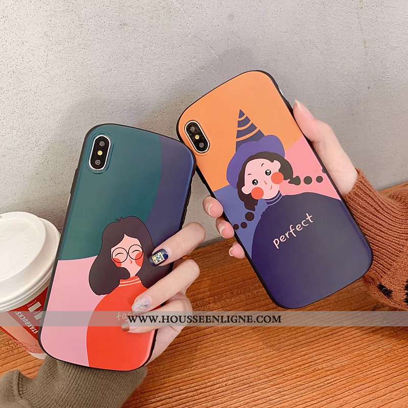 Coque iPhone Xs Ornements Suspendus Charmant Mignonne Jaune Ultra Téléphone Portable Net Rouge