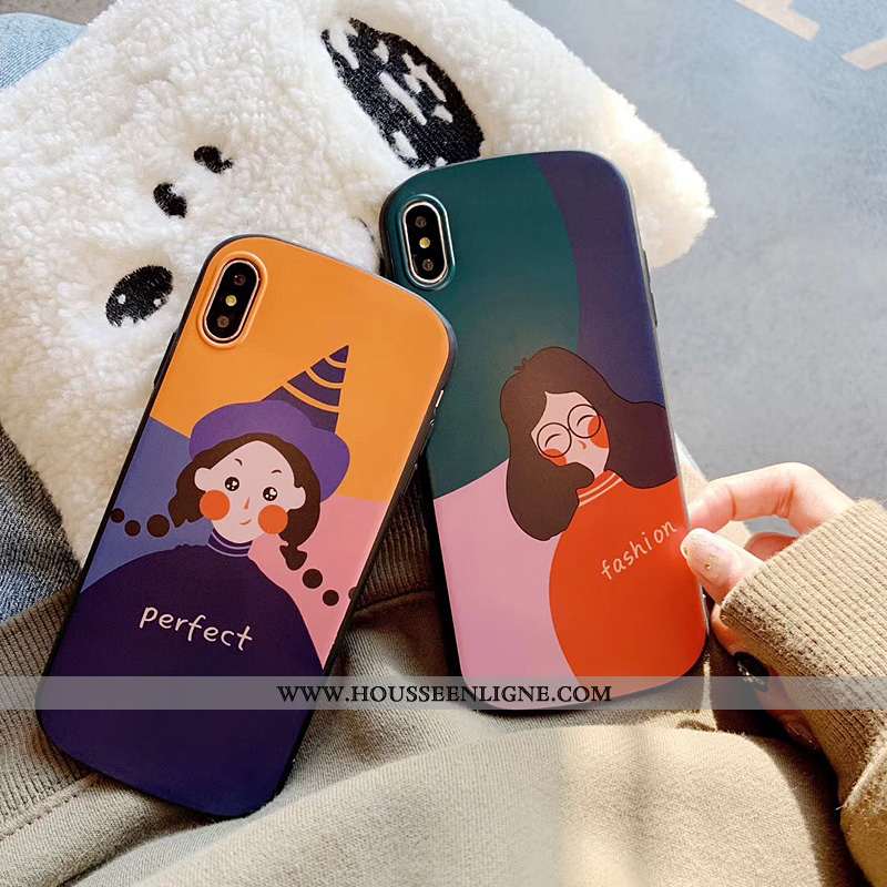 Coque iPhone Xs Ornements Suspendus Charmant Mignonne Jaune Ultra Téléphone Portable Net Rouge