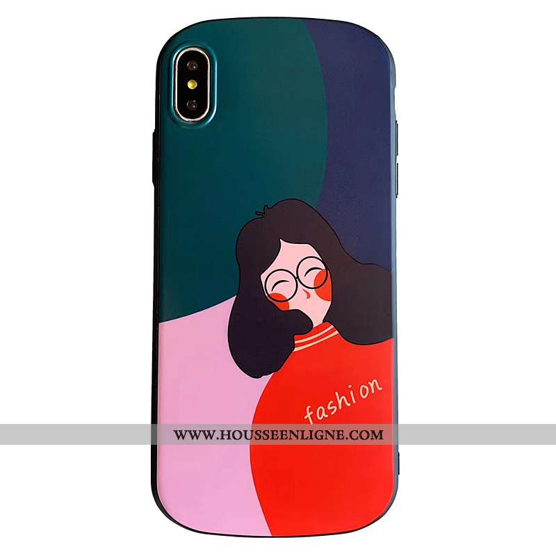 Coque iPhone Xs Ornements Suspendus Charmant Mignonne Jaune Ultra Téléphone Portable Net Rouge
