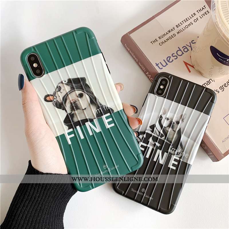 Coque iPhone Xs Personnalité Créatif Fluide Doux Téléphone Portable Incassable Étui Tout Compris Ver