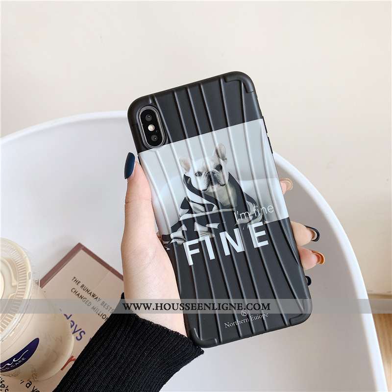 Coque iPhone Xs Personnalité Créatif Fluide Doux Téléphone Portable Incassable Étui Tout Compris Ver