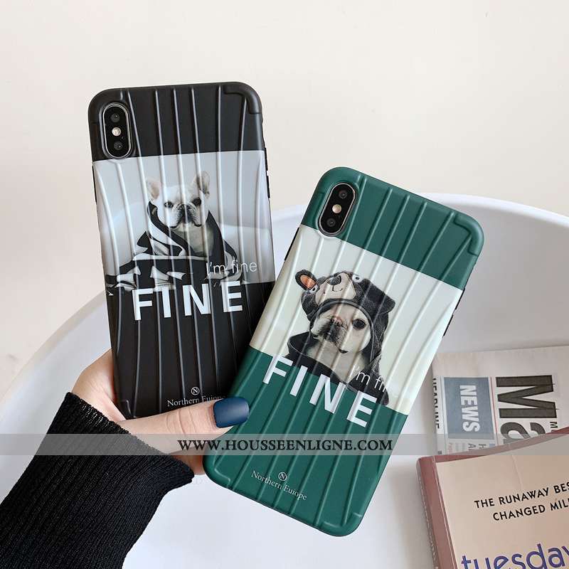 Coque iPhone Xs Personnalité Créatif Fluide Doux Téléphone Portable Incassable Étui Tout Compris Ver