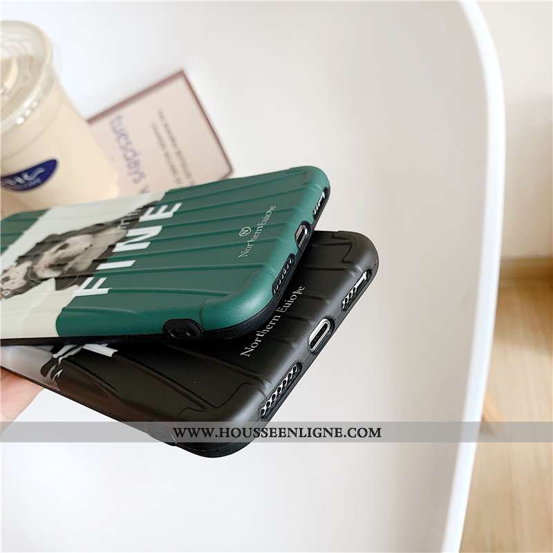 Coque iPhone Xs Personnalité Créatif Fluide Doux Téléphone Portable Incassable Étui Tout Compris Ver