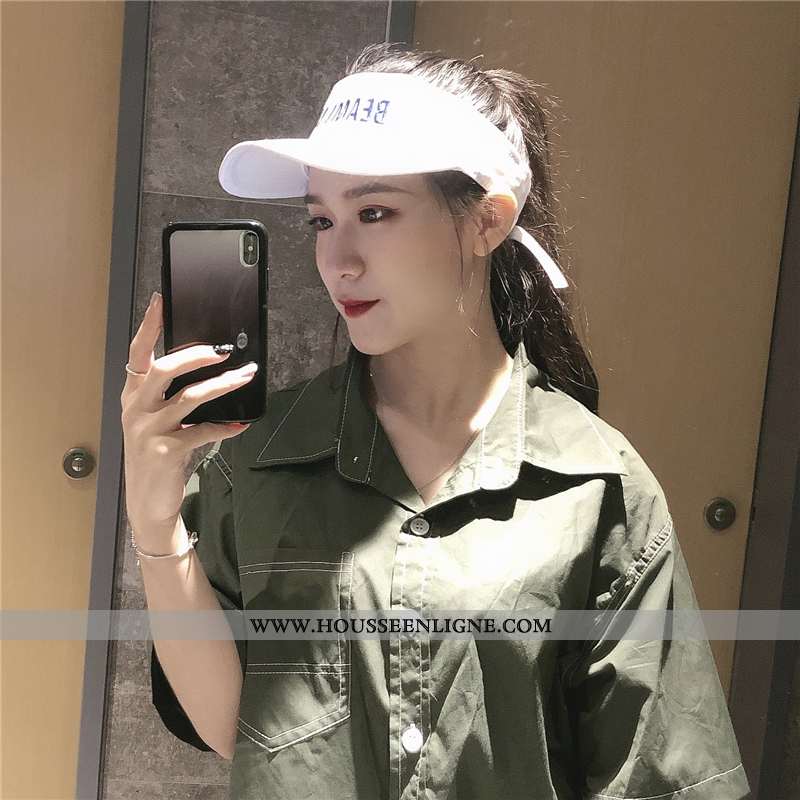 Coque iPhone Xs Personnalité Créatif Incassable Téléphone Portable Transparent Silicone Orange