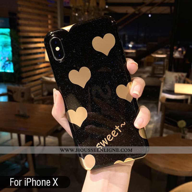 Coque iPhone Xs Silicone Personnalité Élégant Nouveau Tendance Légère Rouge