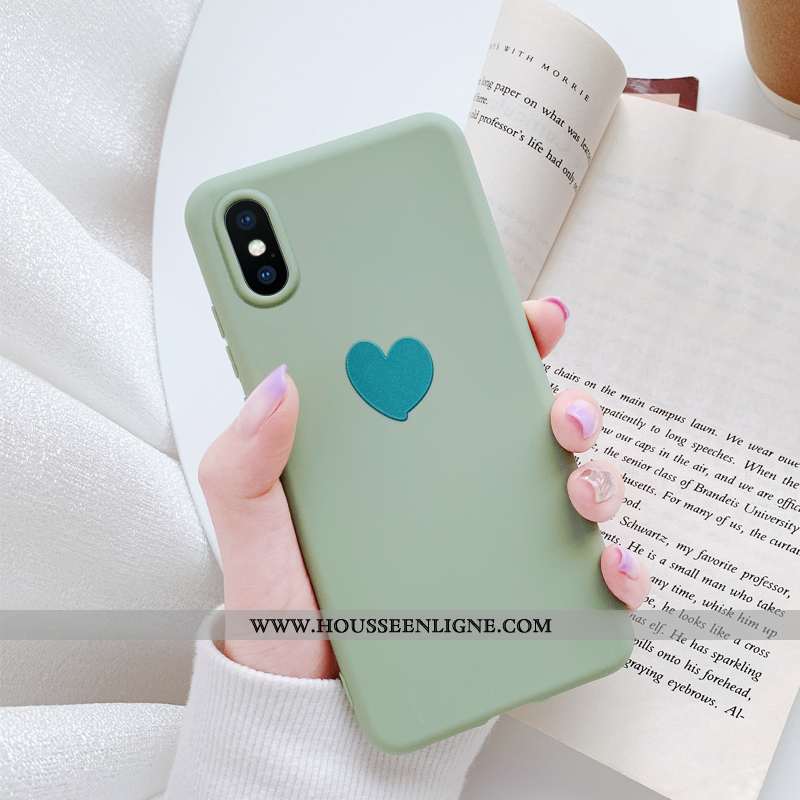 Coque iPhone Xs Ultra Légère Étui Fluide Doux Vert Nouveau Verte