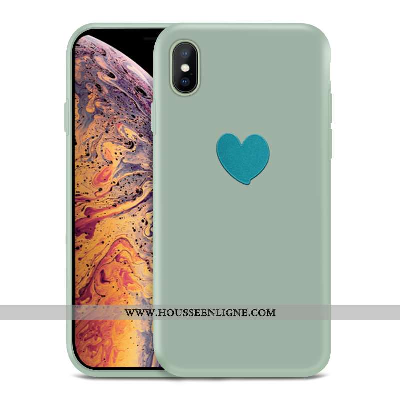 Coque iPhone Xs Ultra Légère Étui Fluide Doux Vert Nouveau Verte