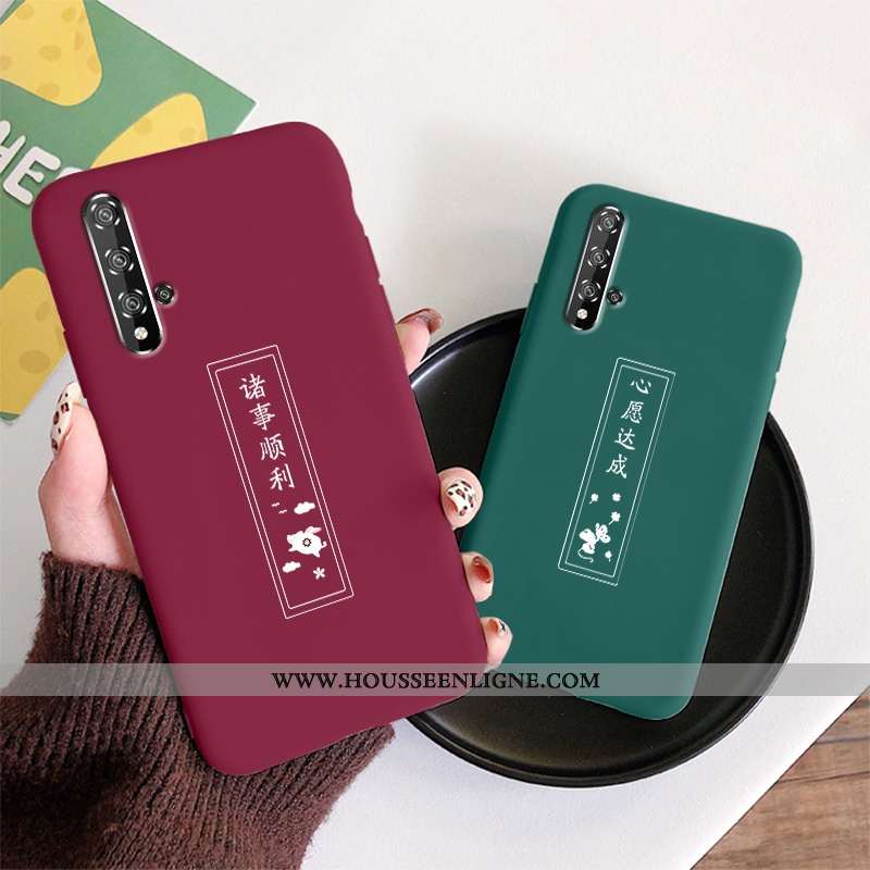 Housse Honor 20 Personnalité Ultra Mode Étui Amoureux Net Rouge Coque