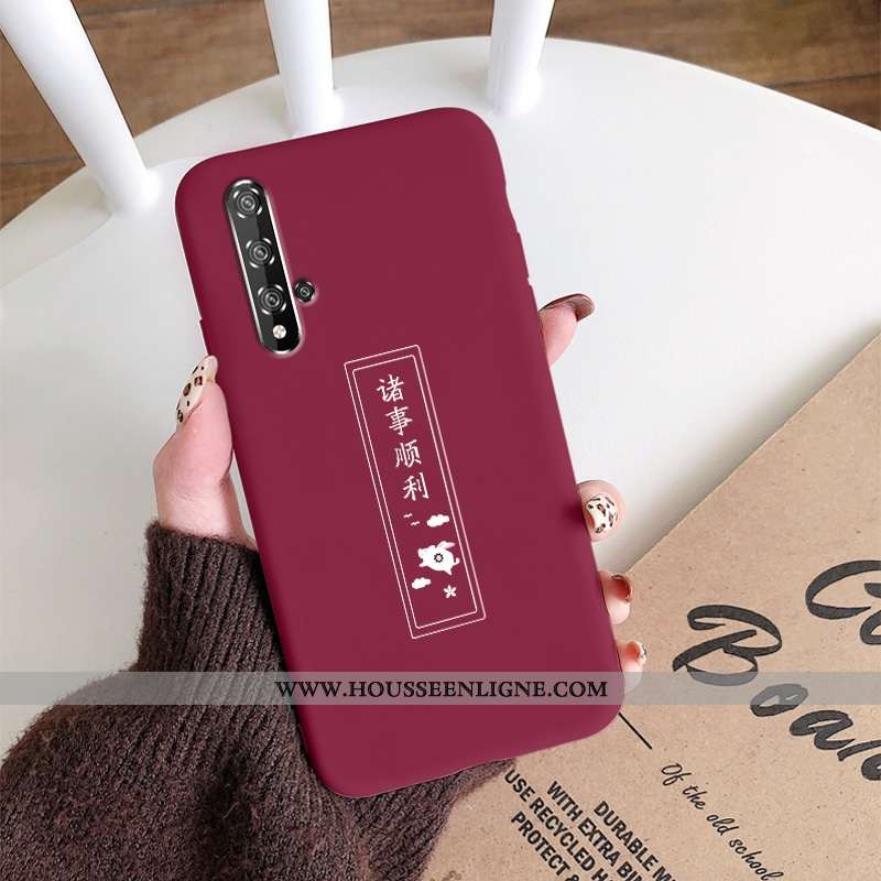 Housse Honor 20 Personnalité Ultra Mode Étui Amoureux Net Rouge Coque
