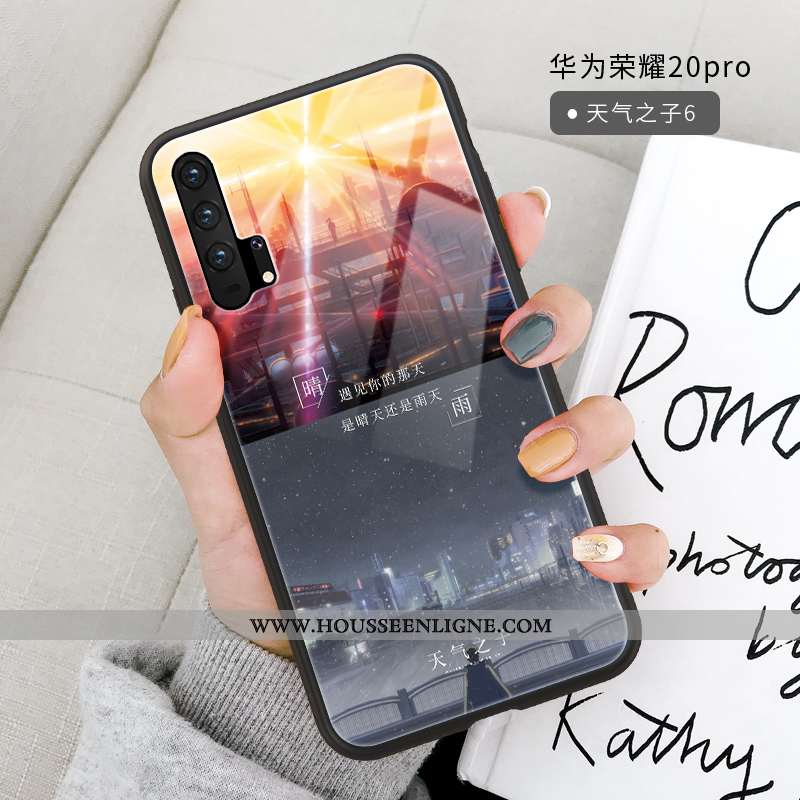 Housse Honor 20 Pro Fluide Doux Silicone Légère Verre Étui Tendance Gris