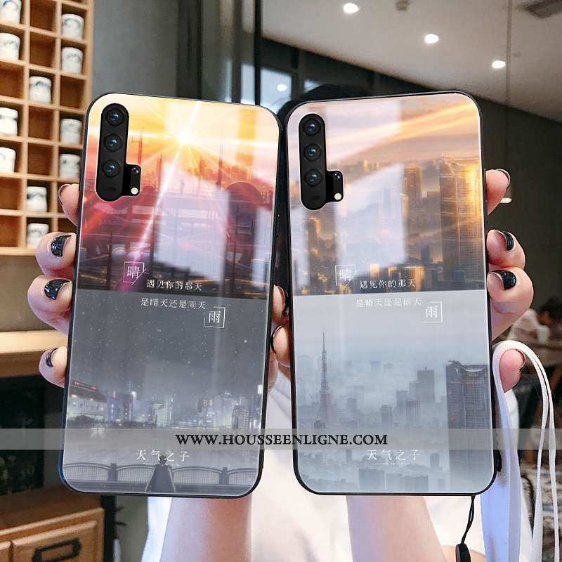 Housse Honor 20 Pro Fluide Doux Silicone Légère Verre Étui Tendance Gris