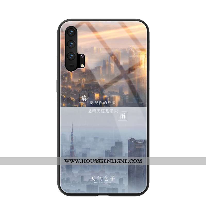 Housse Honor 20 Pro Fluide Doux Silicone Légère Verre Étui Tendance Gris