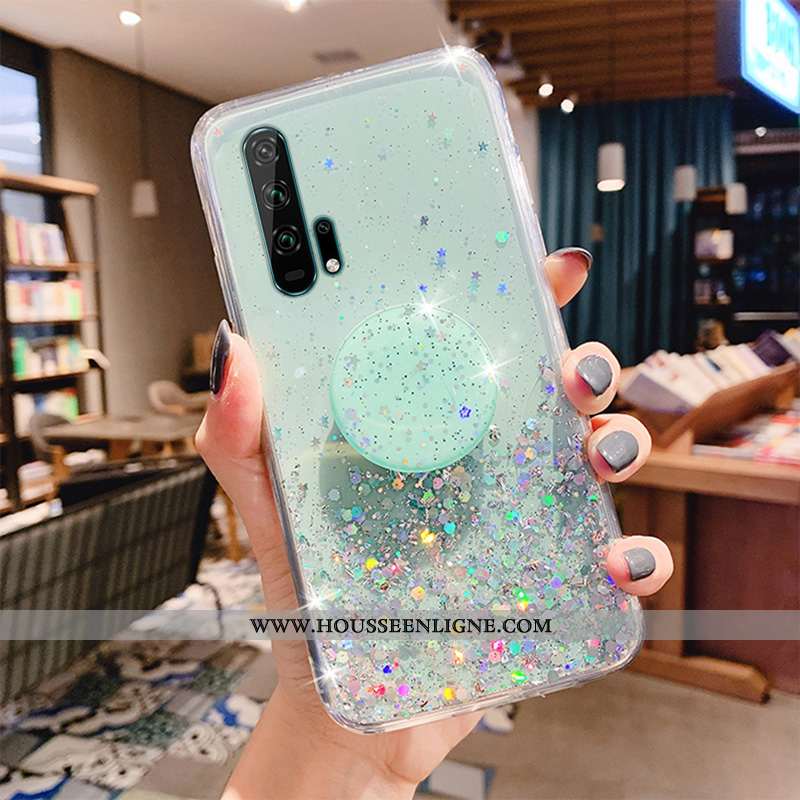 Housse Honor 20 Pro Luxe Transparent Incassable Protection Vert Étui Coque Verte