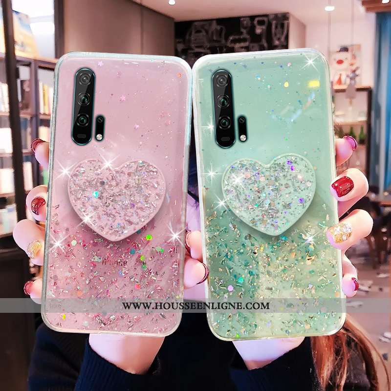 Housse Honor 20 Pro Luxe Transparent Incassable Protection Vert Étui Coque Verte