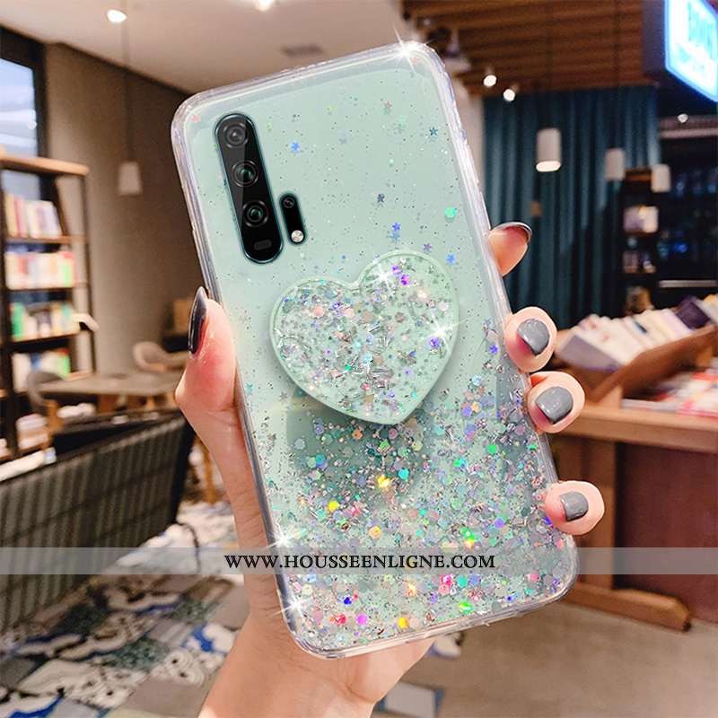Housse Honor 20 Pro Luxe Transparent Incassable Protection Vert Étui Coque Verte