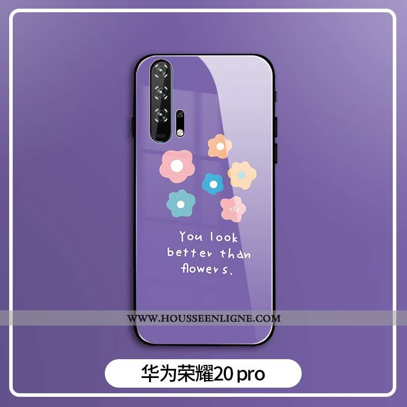 Housse Honor 20 Pro Personnalité Créatif Mode Protection Violet Silicone Coque